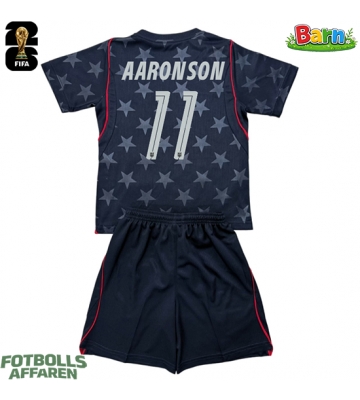 Förenta stater Brenden Aaronson #11 Bortaställ Barn VM 2026 Kortärmad (+ Korta byxor)